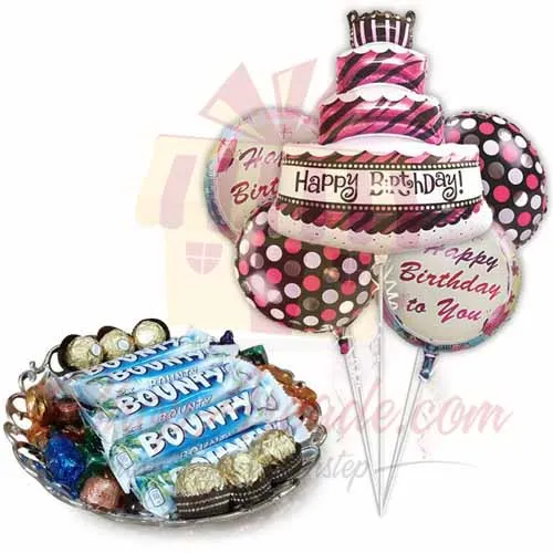 Birthday Balloons With Chocolates