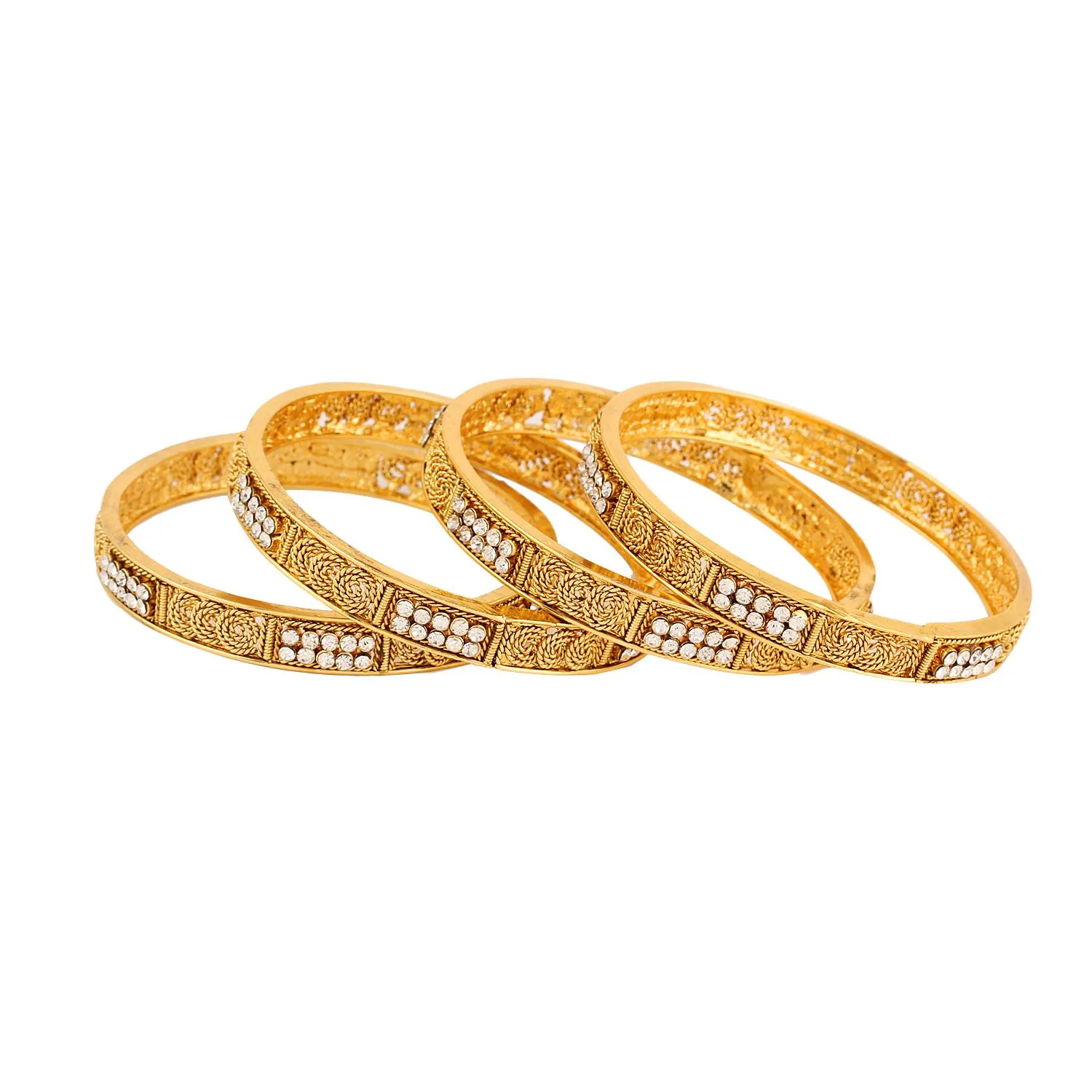 Bangles Golden - Set of Four For Women