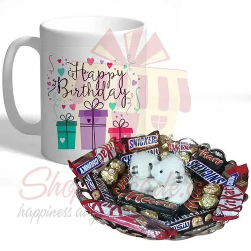Teddy Choco Tray With Bday Mug