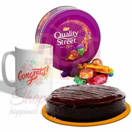 Chocolates Cake Mug Congrats Deal