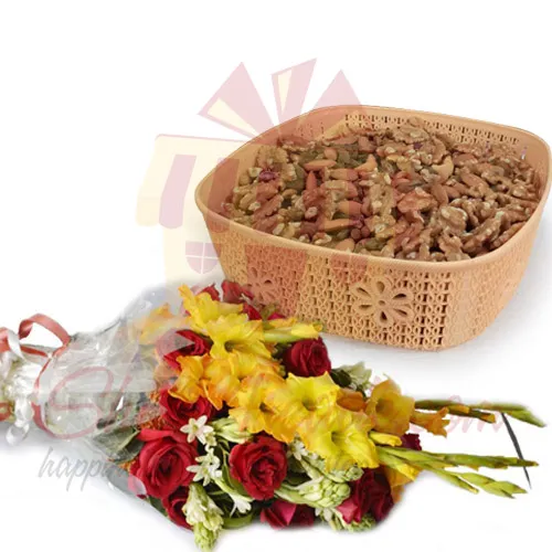 2kg Dry Fruits With Flowers