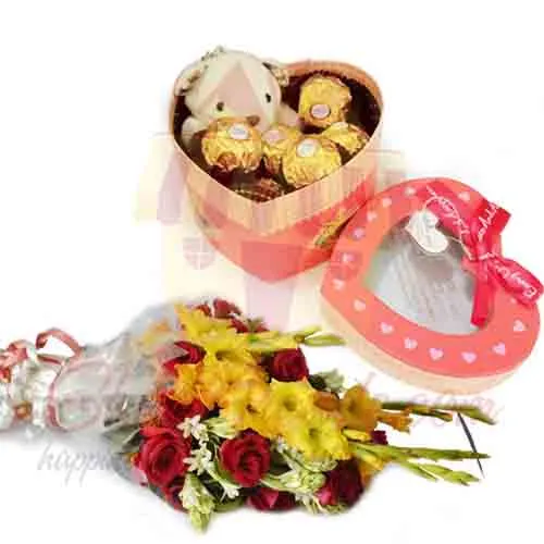 Flowers With Love Heart