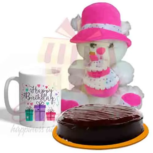 Cake Mug And Birthday Bear
