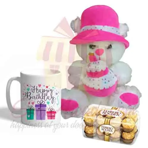 Chocs Mug And Birthday Bear