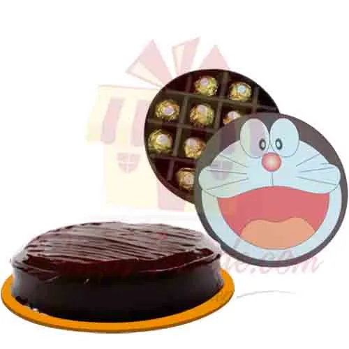 Doremon Chocolate Box With Cake