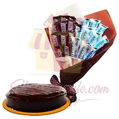Choc Bouquet With Cake