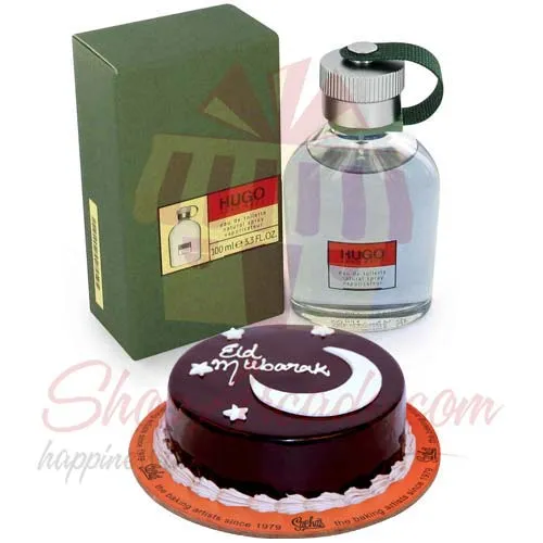 Hugo Boss With Eid Cake
