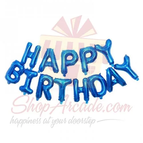 Happy Birthday Alphabet Balloons Blue