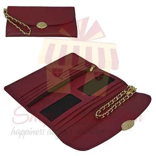 Maroon Wristlet Wallet