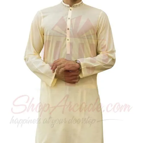 Cream Shalwar Kameez