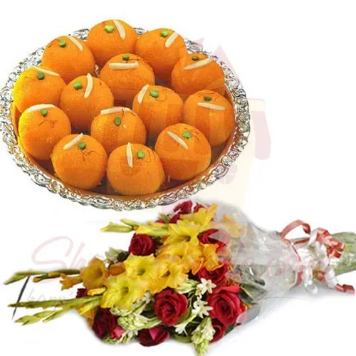 Laddoo With Flowers