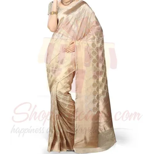 Off White Banarsi Saree