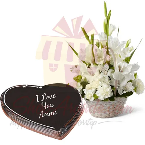 Glads And Heart Cake For Ammi