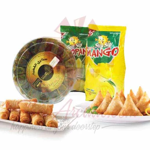 Juices Dates Samosa Roll