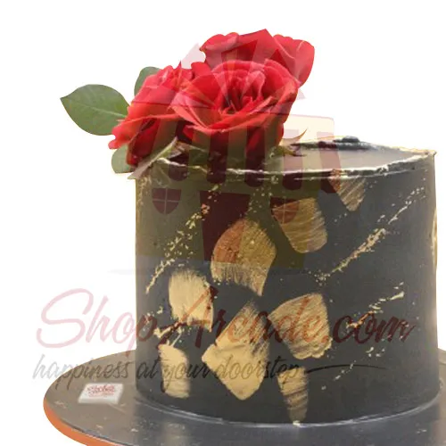 Black Beauty With Rose Cake By Sachas