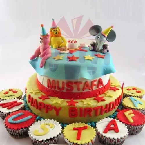 Jungle Cartoon Theme Cake 8lbs