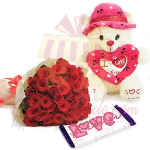 Love Message With Teddy
