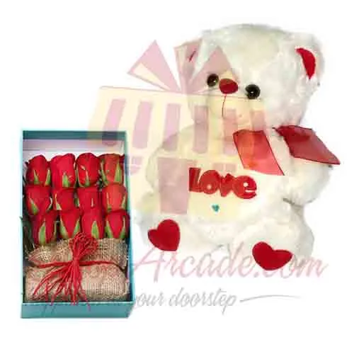 Love Bear With Rose Box