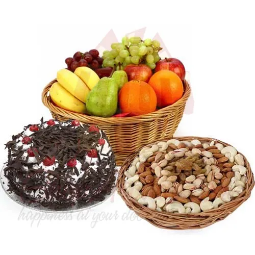 Dry Fresh Fruits And Cake